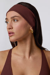 Ribbed Modal Headband in Espresso