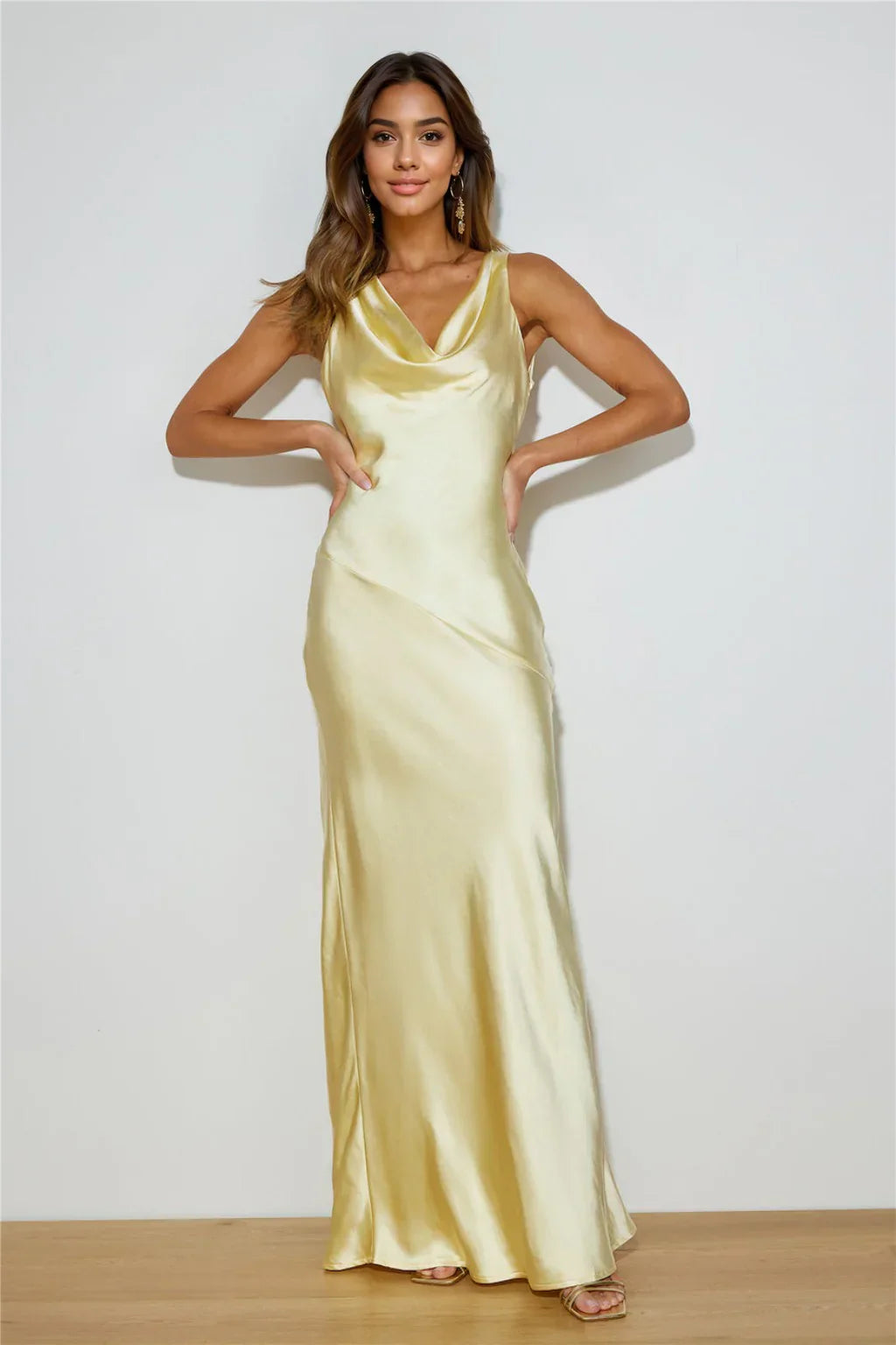 Special Guest Satin Maxi Dress Butter