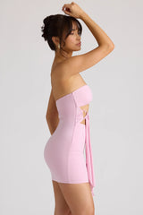 Bandeau-Minikleid in zartem Rosa