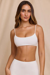 Bralet con scollo rotondo in bianco