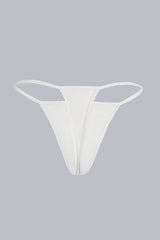 Mid-Rise Seamless Thong in Ivory