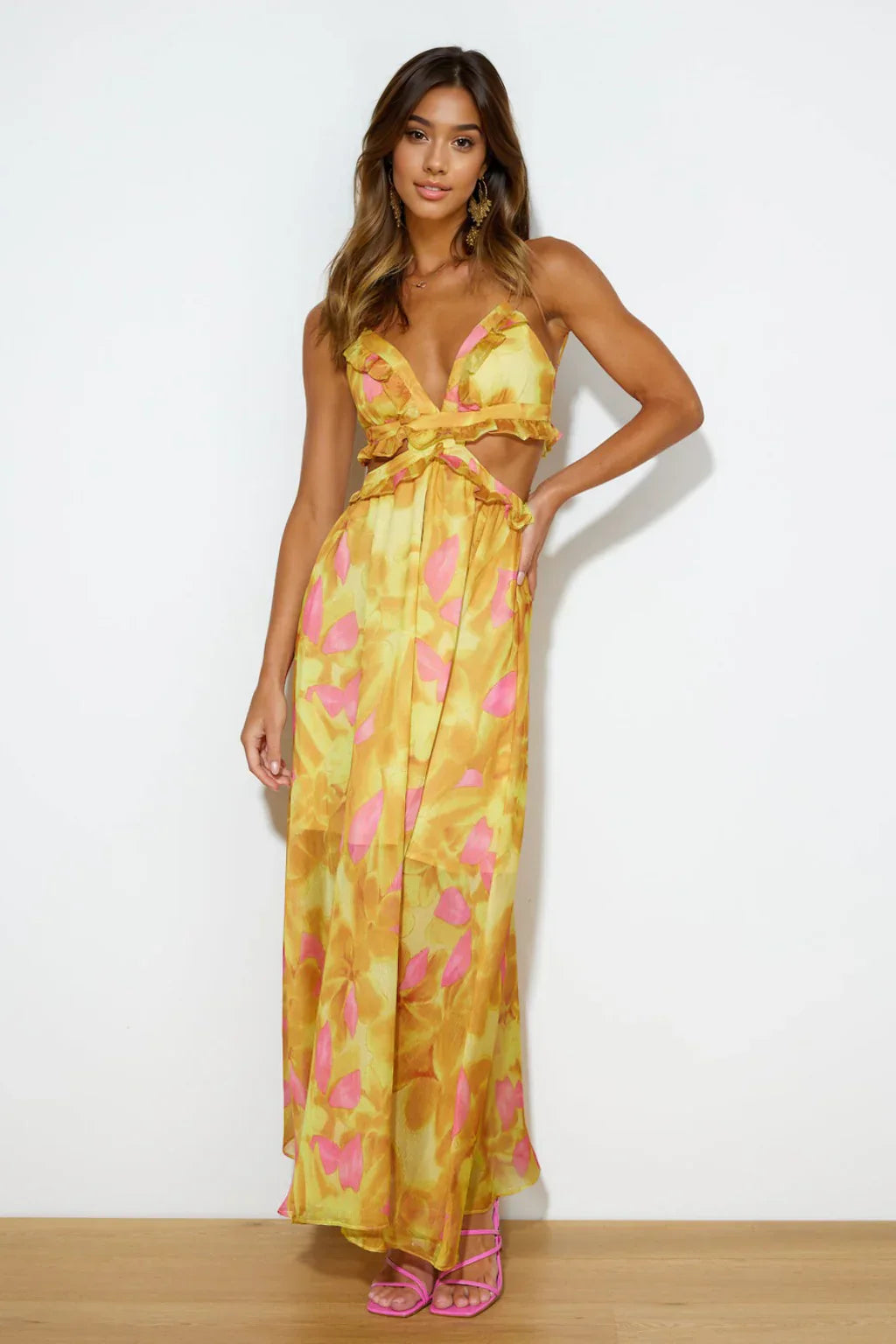 Luxe Resort Style Maxi Dress Yellow