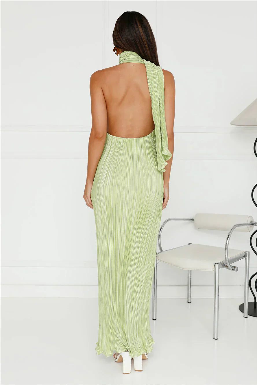 Plisse Perfect Maxi Dress Lime