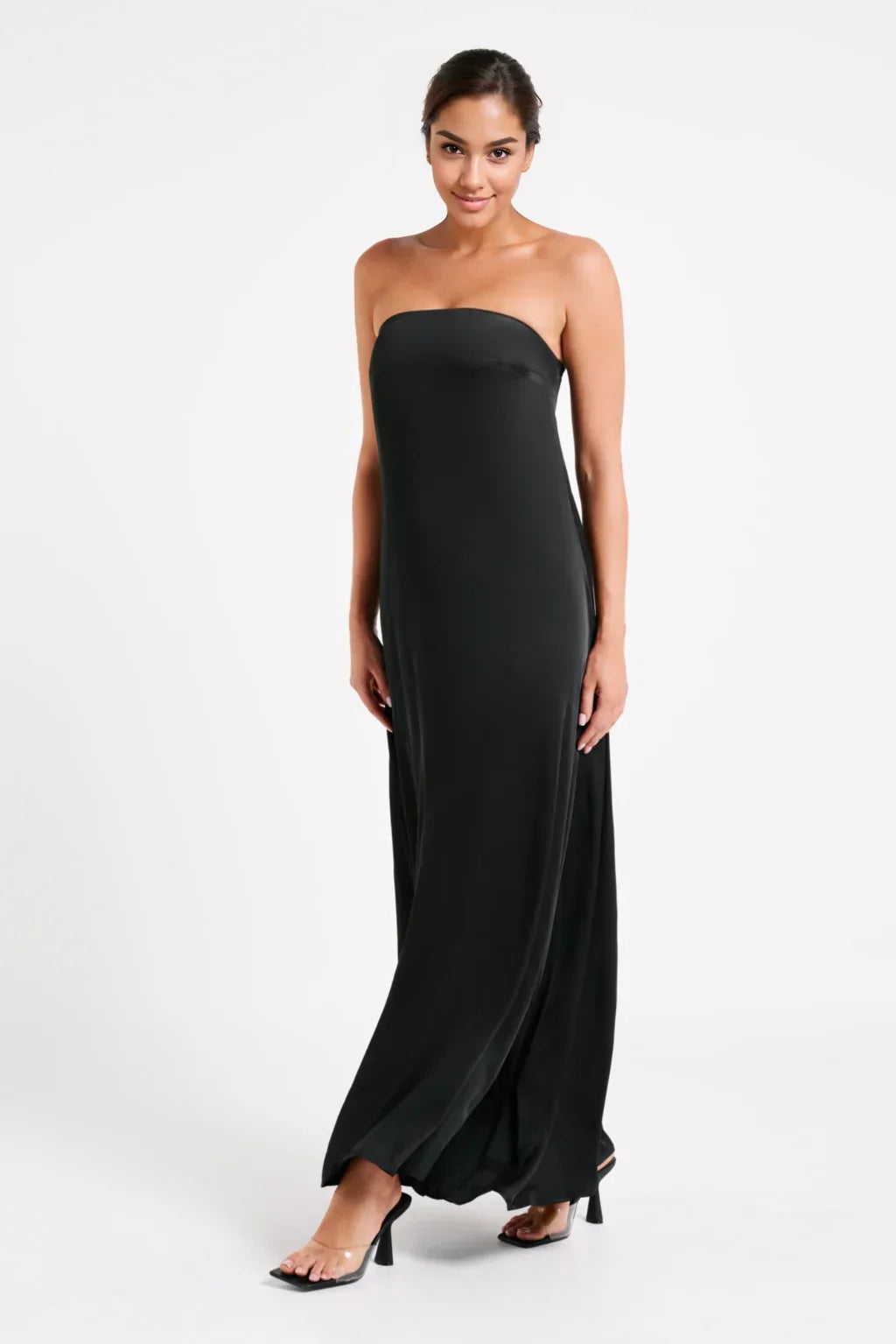 Luisa Strapless Maxi Dress - Black