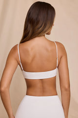 Bralet con scollo rotondo in bianco