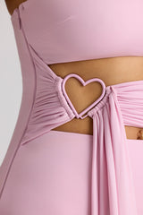 Bandeau-Minikleid in zartem Rosa