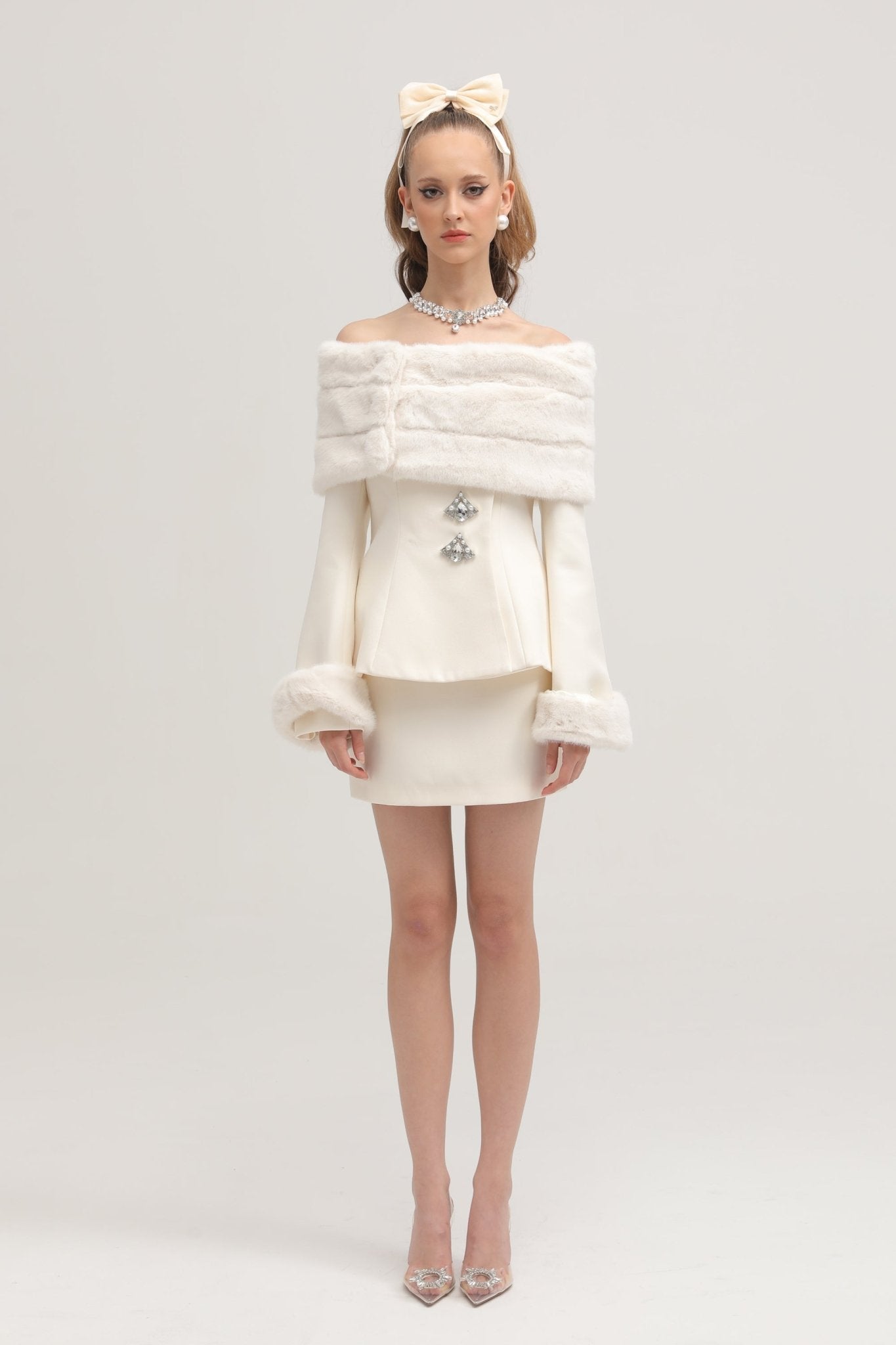 Caitlin fur jacket & skirt matching set - Miss Rosier - Women's Online Boutique