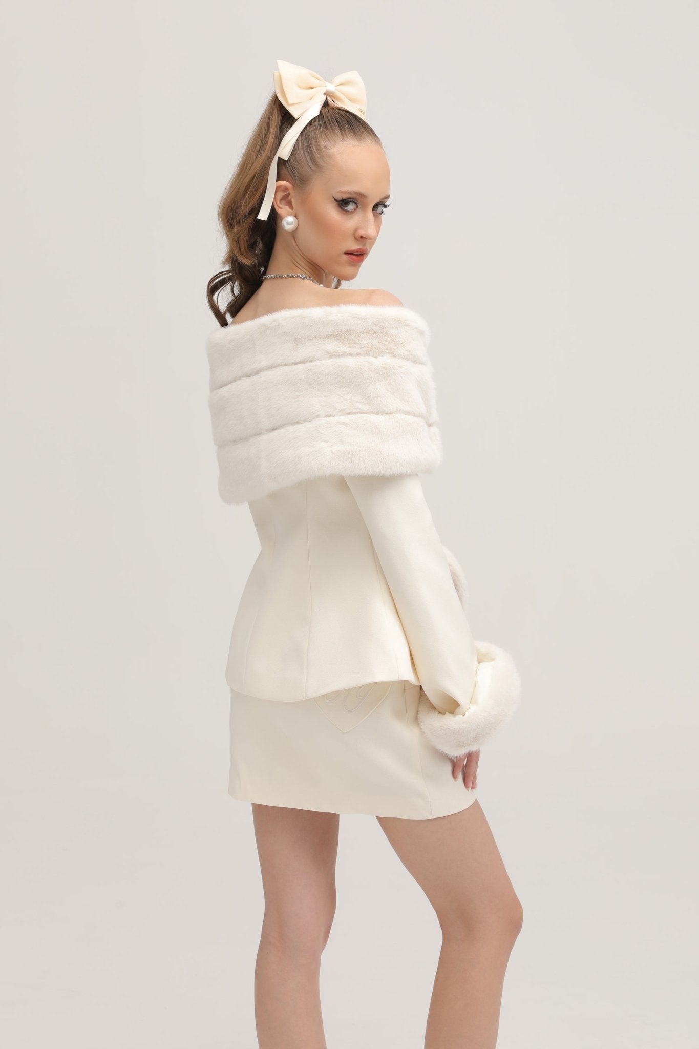 Caitlin fur jacket & skirt matching set - Miss Rosier - Women's Online Boutique