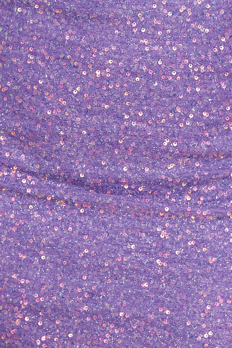 Midnight Affair Sequin Dress Purple