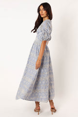 Petal and Pup USA DRESSES Tani Midi Dress - Blue