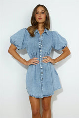 Taking A Trip Mini Dress Denim