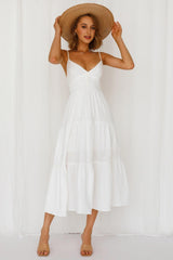 Vintage Queen Maxi Dress White